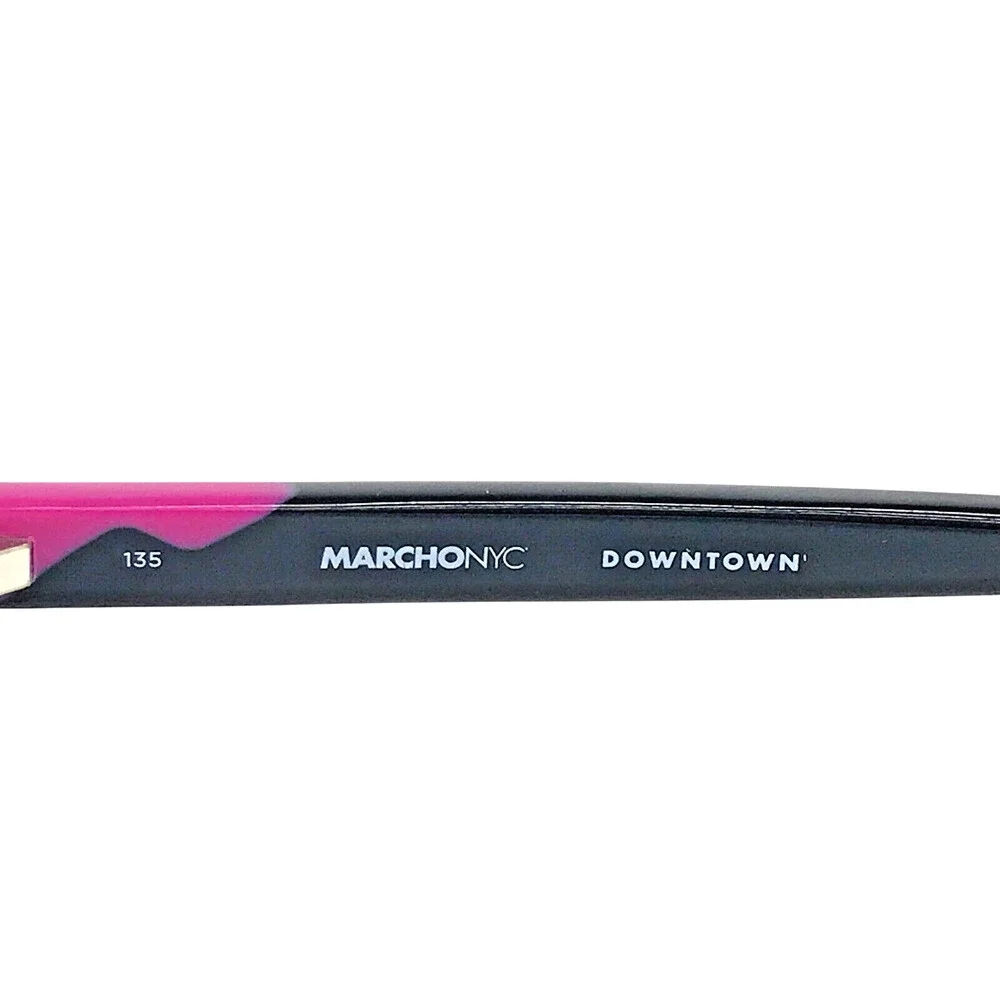 Marchon NYC Eyeglasses Frames MONROE 001 Black Pink Cat Eye Full Rim 51-16-135